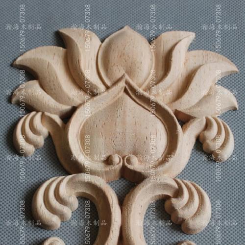 欧式竖形贴花  品牌: 瀚海木制品   外观:白胚   材质:橡胶木 产品