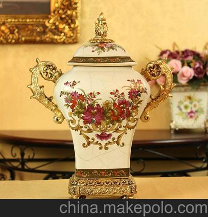 陶瓷工艺品 陶瓷茶叶罐 家居装饰摆件 工艺品批发 XC212